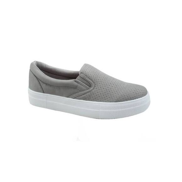Soda omaha grey slip-on platform sneakers shoes women's size 6 new in box - Picture 1 of 5
